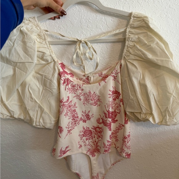 NWT FREE PEOPLE PRAIRIE ROSE BODYSUIT - Picture 3 of 6